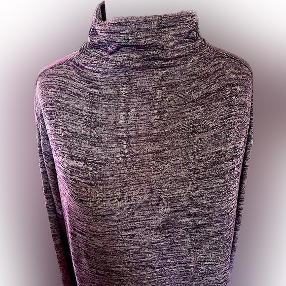 Lands’ End Purple Heather Turtleneck Size Large - Picture 2 of 6